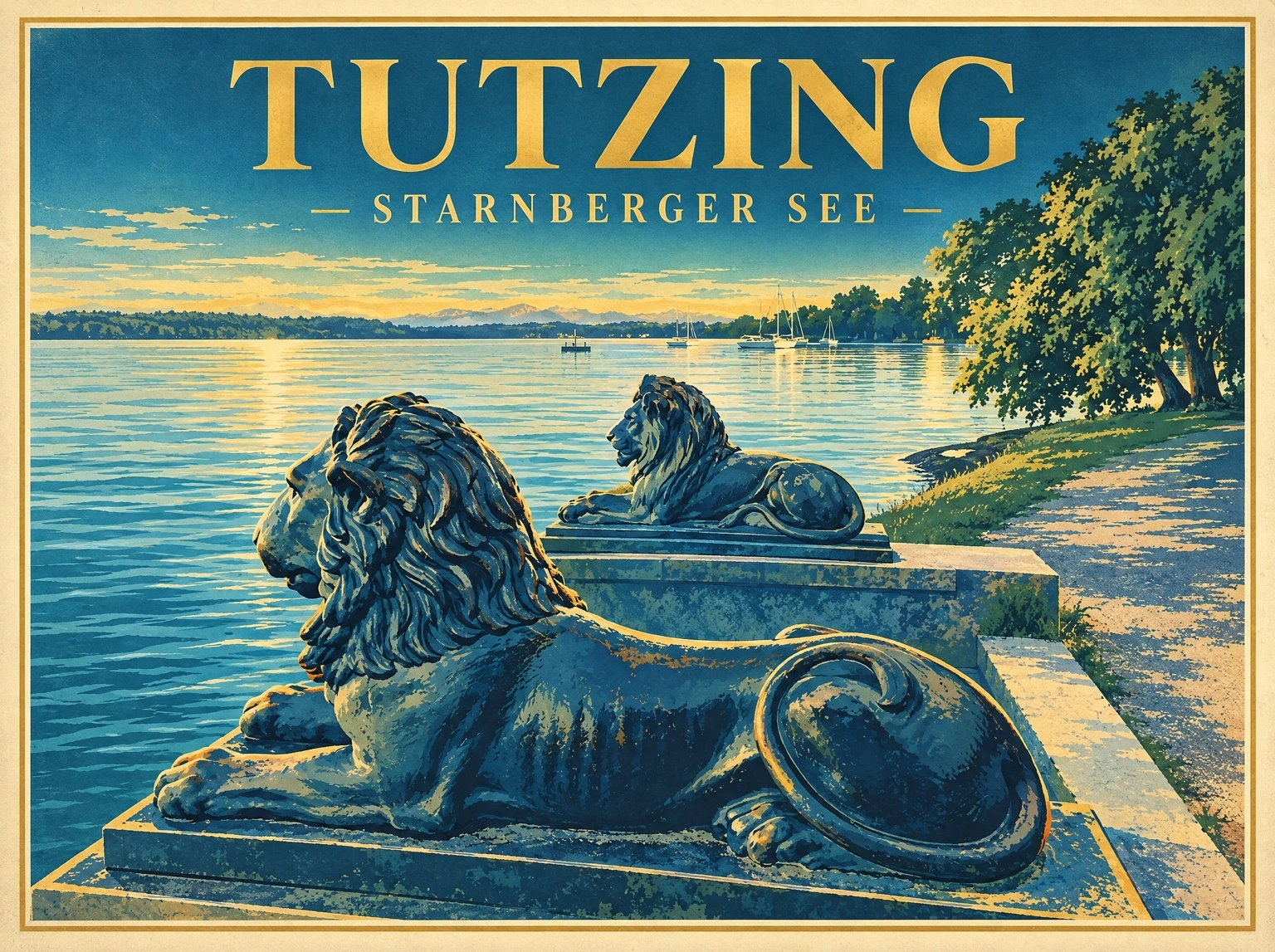 Tutzinger Löwen · Retro-Motiv