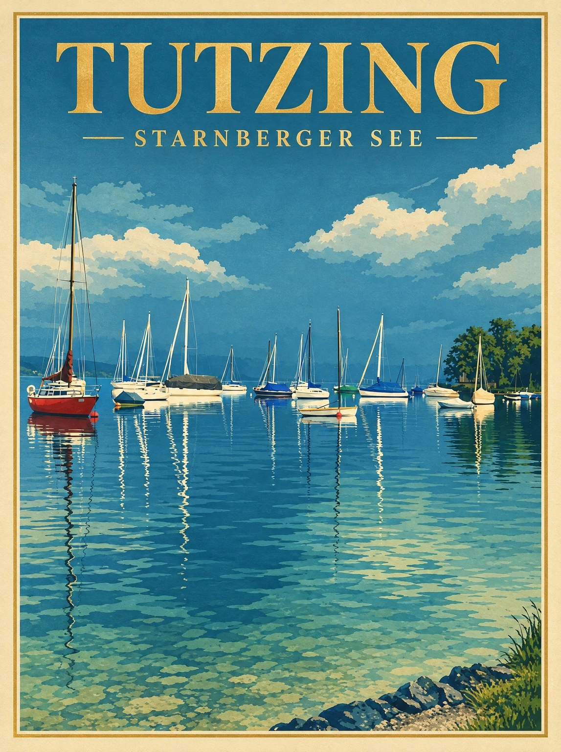 Segelboote · Retro-Motiv